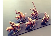 Barbarian Cavalry with Bows on Mountain Lions (16 figures)