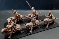 Delvian Cavalry with Crossbows on Heavily Armored Tigers (16 figures)