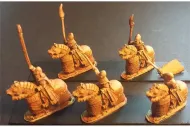 Elvian Cavalry with Spears & Shields & Heavily Armored Horse (16 figures)