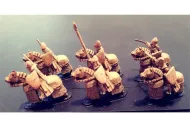 Elvian Cavalry with Swords & Shields & Heavily Armored Horse (16 figures)