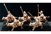 Delvian Cavalry with Lance & Shields on Snow Tigers (16 figures)