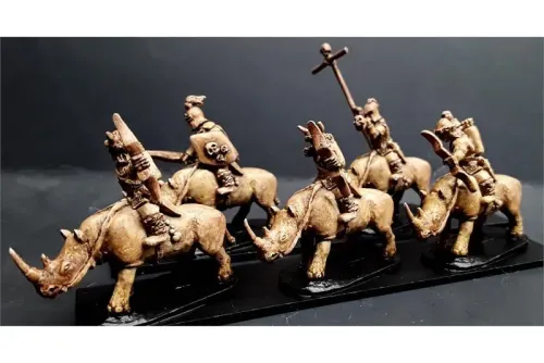 Hellian Cavalry with Bows on Unarmored Rhinos (16 figures)