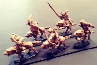 Orcian Cavalry with Bows on Wolves (16 figures)