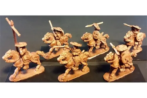 Stygian Cavalry with Throwing Spears, Bows and Shields Unarmored Horse