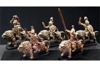 Legian Cavalry with Swords & Shields on Armored Lions (16 figures)