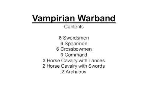 Vampirian Warband (28 figures)