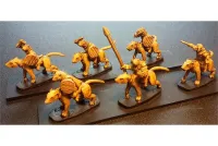 Vermian Cavalry with Swords and Shields on Unarmored Ratweillers